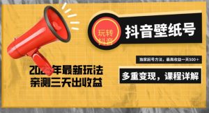 7天螺旋起号,打造一个日赚5000+的抖音壁纸号(价值688)-云创网