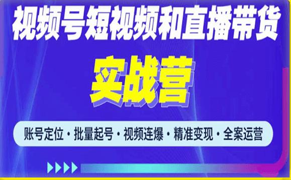 2023最新微信视频号引流和变现全套运营实战课程，小白也能玩转视频号短视频和直播运营-云创网