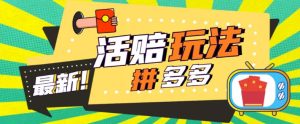 外面收费398的拼多多最新活赔项目,单号单次净利润100-300+【详细玩法教程】-云创网