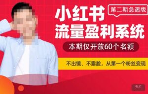 小红书流量盈利系统(第二期急速版),不出境,不露脸,轻松把流量变成米-云创网