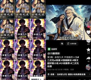 AI漫画小说推文+无人直播新玩法，一本书就可以日入500+，玩法无私分享给你-云创网
