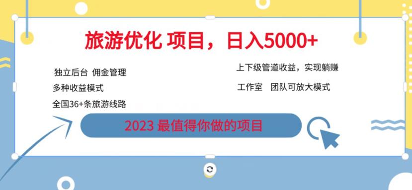 7.22旅游项目最新模式，独立后台+全国35+线路，日入5000+【揭秘】-云创网