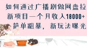 如何通过广播剧做网盘拉新项目一个月收入18000+，简单粗暴，新玩法曝光【揭秘】-云创网
