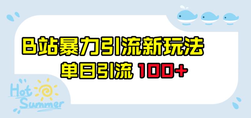 B站暴力引流新玩法，单日引流100+【揭秘】-云创网