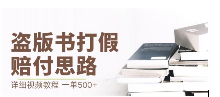 最新盗版书赔付打假项目，一单利润500+【详细玩法视频教程】【仅揭秘】-云创网