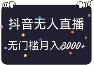 无人直播抖音小游戏,无脑、无门槛确轻松上手,月入8000+-云创网