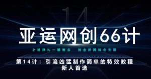 亚运网创66计第14计：引流凶猛制作简单的特效教程，新人首选，流量挡不住-云创网