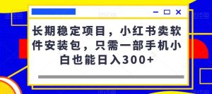 长期稳定项目,小红书卖软件安装包,只需一部手机小白也能日入300+-云创网