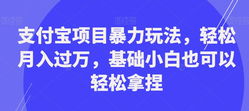 支付宝项目暴力玩法，轻松月入过万，基础小白也可以轻松拿捏【揭秘】-云创网