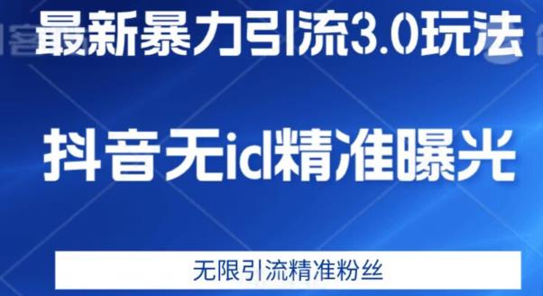 最新暴力引流3.0版本，抖音无id暴力引流各行业精准用户-云创网