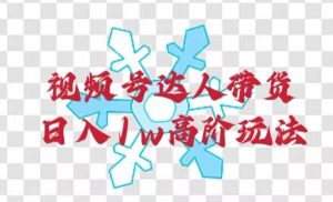 视频号达人带货,日入1w高阶玩法-云创网