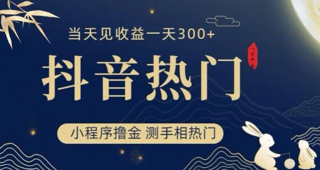 抖音最新小程序撸金，测手相上热门，当天见收益一小时变现300+【揭秘】-云创网