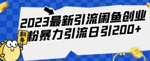 2023最新引流闲鱼创业粉暴力引流日引200+【揭秘】-云创网