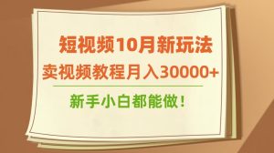 短视频10月新玩法,卖视频教程月入30000+,新手小白都能做-云创网