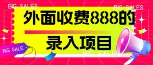 外面收费888的录入项目,简单操作,适合小白操作-云创网