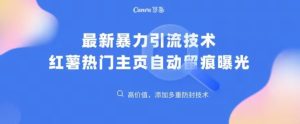 最新暴力引流技术,小红薯热门主页全自动留痕-云创网