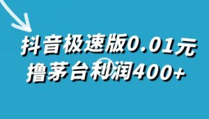 抖音极速版0.01元撸茅台利润400+（仅揭秘）-云创网