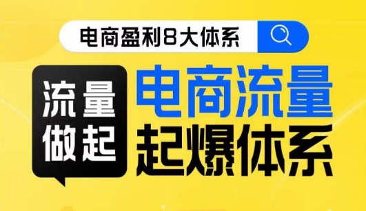 8大体系流量篇·流量做起，电商流量起爆体系线上课-云创网