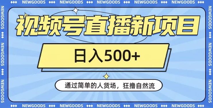 视频号直播新项目，通过简单的人货场，狂撸自然流，日入500+【260G资料】-云创网