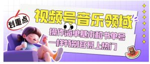 视频号音乐领域项目玩法，操作简单基本和书单号一样，特别容易上热门【揭秘】-云创网