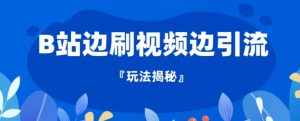 【玩法首发】B站边刷视频边引流，不封号不费号-云创网