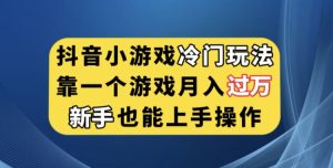 抖音小游戏冷门玩法,靠一个游戏月入过万,新手也能轻松上手【揭秘】-云创网