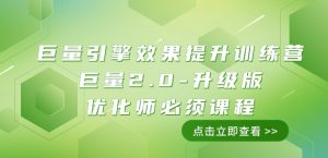 巨量引擎·效果提升训练营：巨量2.0-升级版，优化师必须课程（111节课）-云创网
