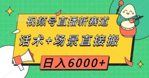 视频号直播新赛道,话术+场景直接搬,日入6000+【揭秘】-云创网