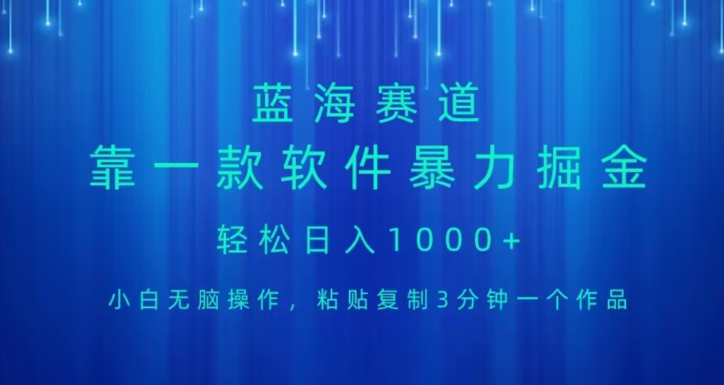 蓝海项目，靠一款软件，暴力掘金日入1000+，小白无脑操作-云创网