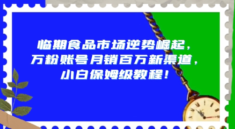 临期食品市场逆势崛起，万粉账号月销百万新渠道，小白保姆级教程【揭秘】-云创网