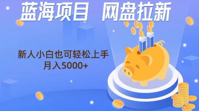 蓝海项目网盘拉新，新人小白也可操作，每月收入5000+-云创网